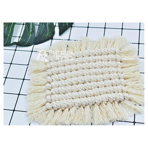 Sous-verre de Table en macramé de meilleure qualité avec fournisseur en vrac multicolore et fabrication par réfractex inde fabriqué en inde pour la meilleure qualité - Product Image 1