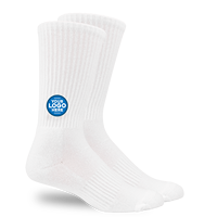Chaussettes de sport pour hommes, personnalisées avec votre logo, antidérapantes, chaussettes décontractées avec une moitié en tissu éponge sous le pied pour les sports actifs