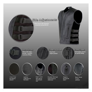 Gilet de moto en cuir pour hommes, nouveauté, de haute qualité, tendance - Product Image 5