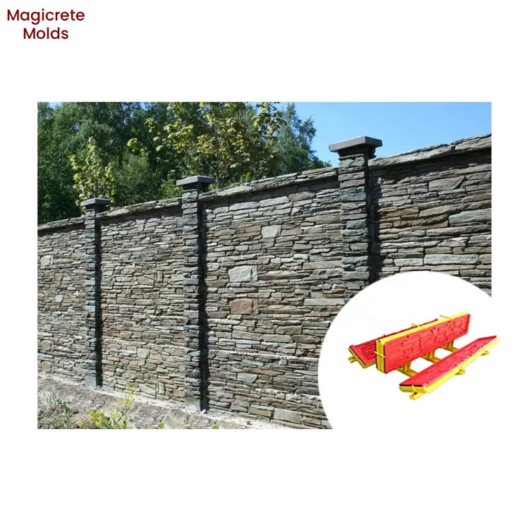 Great Design High Quality Long Lasting Wholesale Double Side Fence Panel Concrete Molds