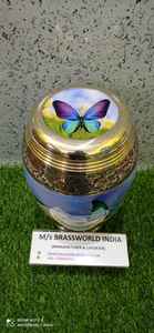 Handcrafted High Quality Brass Butterfly Adult Cremation Urn Premium <b>Funeral</b> <b>Supply</b> for Human Ashes Storage - Product Image 6