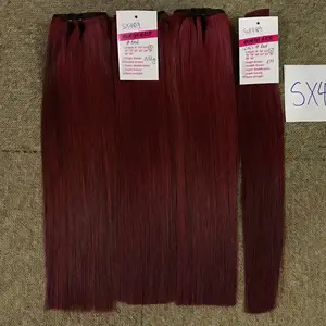 Super September Verkauf! Rotwein knochen Glattes Haar 100% echtes menschliches Haar aus Vietnam Großhandel