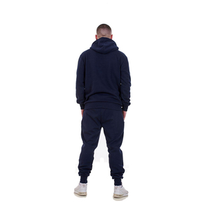 Ensemble de survêtement en molleton de coton personnalisé unisexe surdimensionné à capuche Jogger 2 pièces grande taille vêtements d'hiver pour hommes motif solide - Product Image 3