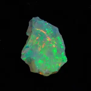 Natural Welo Fire Ethiopian Opal Rough Gemstone Ethiopian Black Opal Cabochon Natural Loose Gemstone