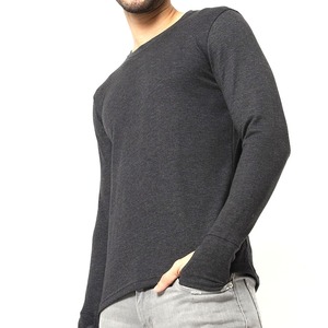 Ropa atlética de alta calidad, camiseta de manga larga personalizada para hombres, camisetas de gimnasio de entrenamiento muscular, camisetas de microfibra - Product Image 4