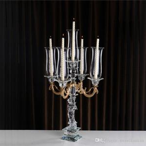 Candélabre à cinq bras en aluminium plaqué argent, fait main, design élégant, décoration d'intérieur, promotion de Noël - Product Image 6