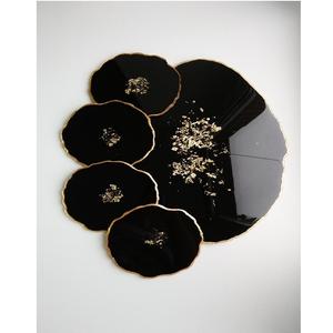 Posavasos de ágata para posavasos de resina para decoración del hogar, Juego de 4 - Product Image 1