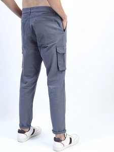 Pantalones Cargo informales ajustados de algodón de alta calidad para hombre, pantalones de entrenamiento transpirables y con bolsillo y cremallera, venta al por mayor, personalizables - Product Image 3