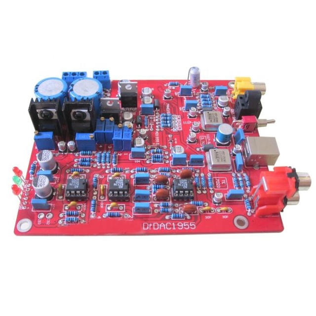 Taidacent Dual AC15-0-15V 10W Fiber Coaxial USB DAC Decoder Board Finished Board AD1955 WM8805 PCM2706 Board