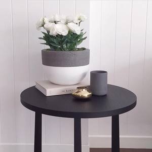 Macetas de flores minimalistas modernas irrompibles, uso interior/exterior galvanizado negro, decoración de suelo de jardín para el hogar, precio de fábrica directo - Product Image 2