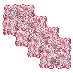 Juego de servilletas Vieiras de mesa impresas en bloque de mano de algodón 100% algodón hecho de calidad superior servilleta de mesa dobladillo puntada bloque de mano indio - Product Image 5