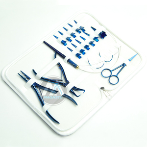 Juego de herramientas de extensión de cabello atado a mano azul de primera calidad Alicates de acero inoxidable Marca MAQNSCO Logotipo personalizado - Product Image 1