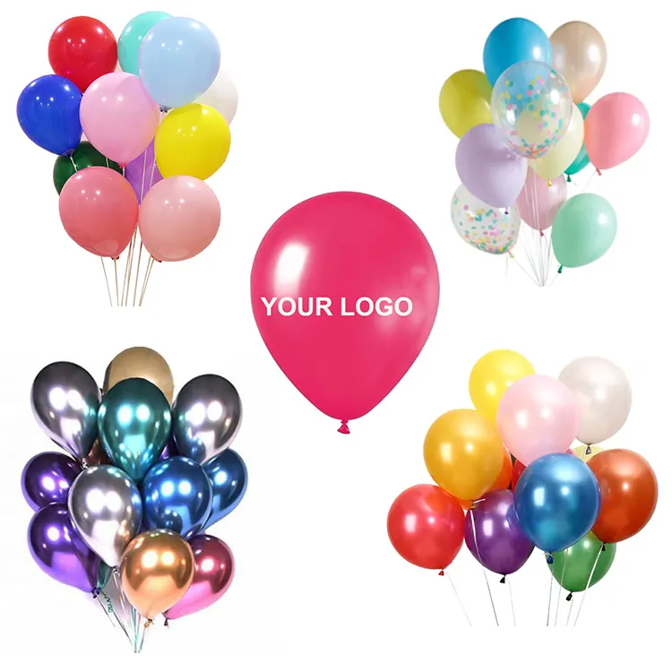 High Quality 12 inch chrome balloons Wholesale Natural latex pearl balloons metallic balloons for Party Decoration