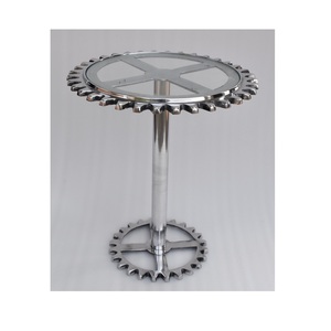 Table basse ronde en laiton doré, acier inoxydable, forme unique et plus vente moderne, Table basse en marbre blanc, bon marché - Product Image 1