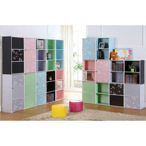 Living room 3-Tier Cabinet in Flower Pattern - Product Image 6