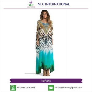 Most Selling Premium Quality Chiffon Beachwear <b>Kaftans</b> Dresses at Wholesale - Product Image 3