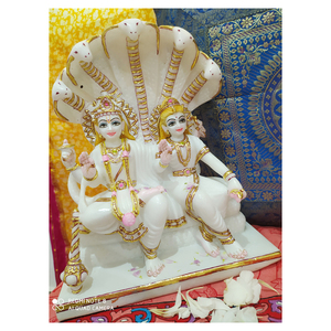 Estatua hecha a mano de vishnu lakshmi, con shnag - Product Image 1
