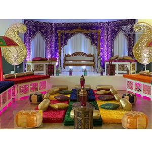 ม่านฉากหลังปักลายดอกไม้สำหรับเวทีแต่งงาน,ฉากหลังงานแต่งปักด้วยมือฉากหลังของบ้านแต่งงาน - Product Image 1