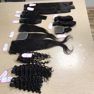 Extensions de cheveux naturels Remy péruviens en dentelle transparente, tissage à la main, cheveux humains vierges de haute qualité, vente en gros - Product Image 4