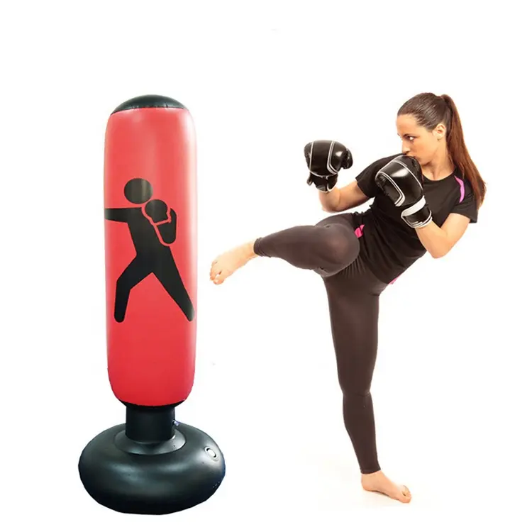 Sac de cible de boxe gonflable en PVC pour adultes, jouet de Fitness Durable