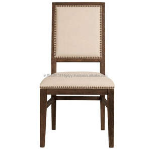 Chaises de luxe en bois blanc, pour salle à manger de mariage - Product Image 4