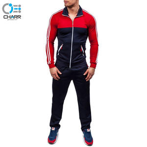 Nouveau tissu trinoda moulant à coupe étroite pour hommes, survêtement personnalisé à rayures latérales pour le travail, vente en gros - Product Image 6