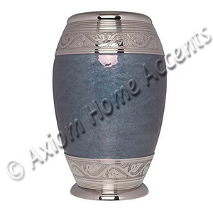 Urna de cremación de latón macizo, esmalte de Color rojo y azul, urna de funeral chapada en níquel para cenizas humanos por Axiom, acentos para el hogar - Product Image 4