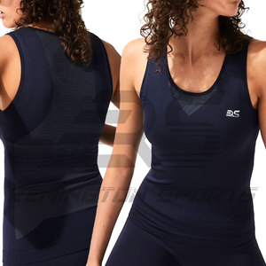 เสื้อกล้ามคอตตอนสำหรับผู้หญิงเสื้อกล้ามคอกลมสีพื้นพิมพ์ลายออกแบบได้ตามต้องการ - Product Image 3