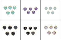 Colgante de piedra lunar místico con forma de corazón, colgante de piedras preciosas para fabricación de joyas, dijes, colgante para amor