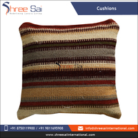 Vente chaude Coussins tissés à la main en laine et coton au design moderne multicolore avec rayure Acheter des taies d'oreiller et des taies d'oreiller