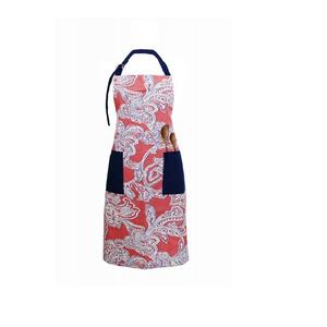 Tablier de cuisine pour femme à motif cactus, sans manches, 100% coton biologique certifié GOTS, imprimé arc-en-ciel, poche latérale - Product Image 6