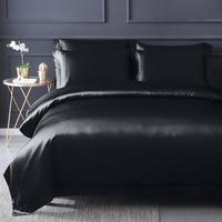 Parure de lit en soie, avec 1 drap plat et 2 taies d'oreillers, vente en gros,
