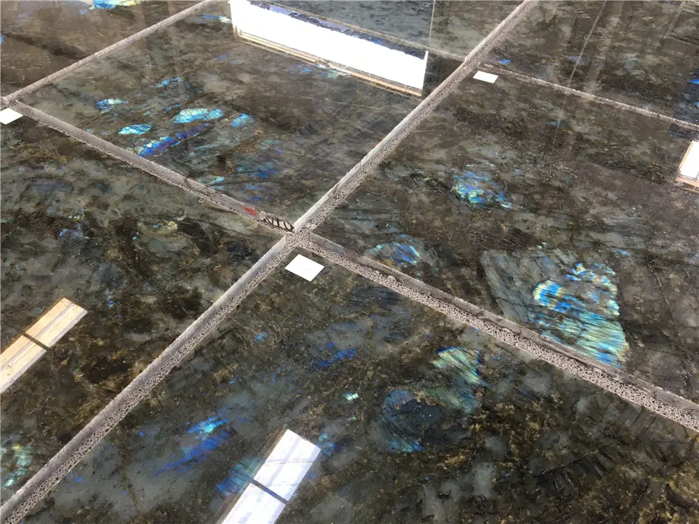 Granito blu Labradorite blu Lemurian di pietra blu naturale di eccellente qualità per piastrelle per pavimenti