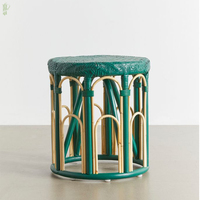 Table basse au design moderne VGA RT30, fabriquée à la main par Vgeenart au Vietnam, en bambou naturel et rotin, meubles de salon