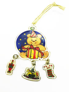 Personalizado Popular Pequeño patrón de dibujos animados de acero varios diseños Colgante con cúpula de epoxi Adorno de Navidad para el festival - Product Image 6