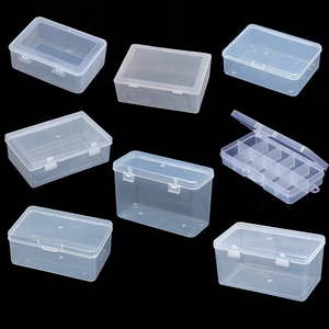 wholesale plastic storage clear box with 12 dividers box Small transparent pp storage case plastic box