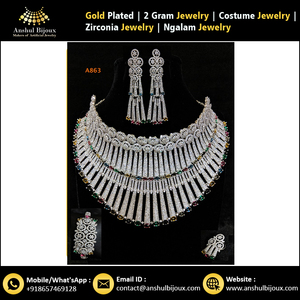 Conjunto de joyería de moda de diamante americano hecho a mano fiesta de boda de inspiración africana compromiso o regalo de aniversario - Product Image 6