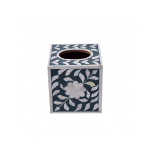 Caja de pañuelos india de alta calidad, vajilla decorativa con incrustaciones de resina, axioma, acentos para el hogar, soporte para pañuelos de resina, venta al por mayor - Product Image 6