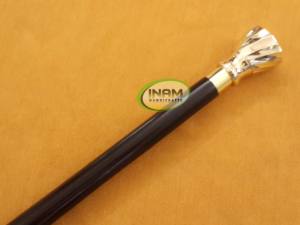 Bastón de madera de alta calidad con mango de diseño dorado de latón - Product Image 3