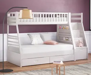 Meubles de chambre à coucher avec nacelle coulissante, lit superposé pour enfants, vente d'usine, en bois massif