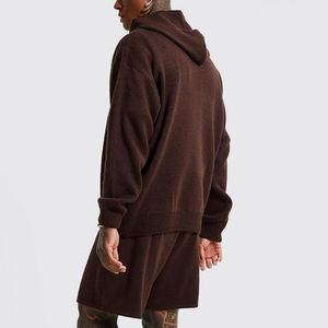 Long Sleeves Hoodie With <b>Shorts</b> For <b>men</b> / Custom Made Blank <b>Men's</b> <b>Slim</b> <b>Fit</b> Pullover Hoodie For Adults - Product Image 5