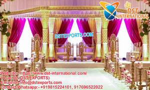 Mandap de mariage hindou traditionnel, Mandap de mariage indien sculpté en fibre, Décoration de mariage Fidji Maharani, LONDRES - Product Image 3