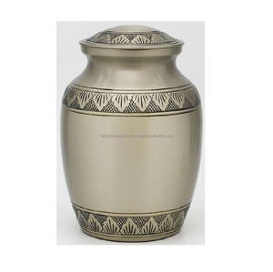 Brass Material <b>Large</b> Cremation <b>Urns</b> Funeral Wholesale Brass Metal Funeral <b>Urns</b> Made in India - Product Image 1