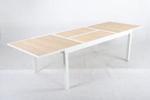 Modern Design Outdoor Garden <b>Aluminum</b> Dining Furniture Vietnam Acacia Wood <b>Table</b> for Kitchen Use - Product Image 2