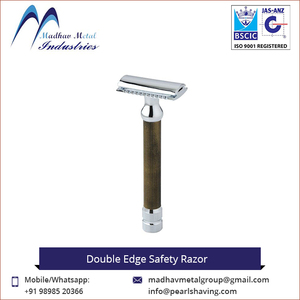 Venta al por mayor de maquinillas de afeitar de seguridad de doble filo de acero inoxidable para hombre, personalizadas/Madhav Metal, las más vendidas a precio mayorista - Product Image 3