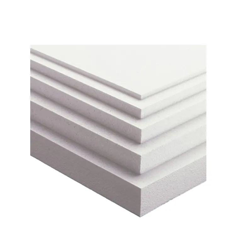Hoch dichte 5mm weiß gefärbte PVC-freie Schaumstoff platte Laminierte Folie für Druck und Möbel