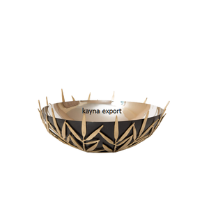 Tazón de diseño de lujo hecho a mano, tazón de metal dorado para boda y uso doméstico, tazón esencial para precios al por mayor - Product Image 3