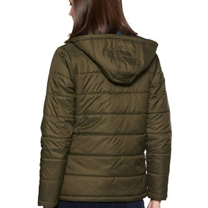 Logo personnalisé 2026 hiver femmes doudoune mode duvet matelassé bulle manteau tissé extérieur chaud manteau - Product Image 2