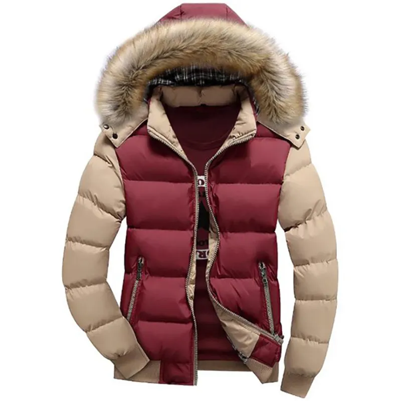 Men's casual Puffer jacket, new winter men's cotton coat brand men's clothing