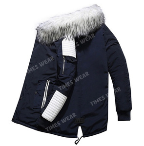 Moda estilo personalizado Streetwear hombres invierno Stand Collar chaqueta con capucha bombardero secado rápido transpirable - Product Image 5